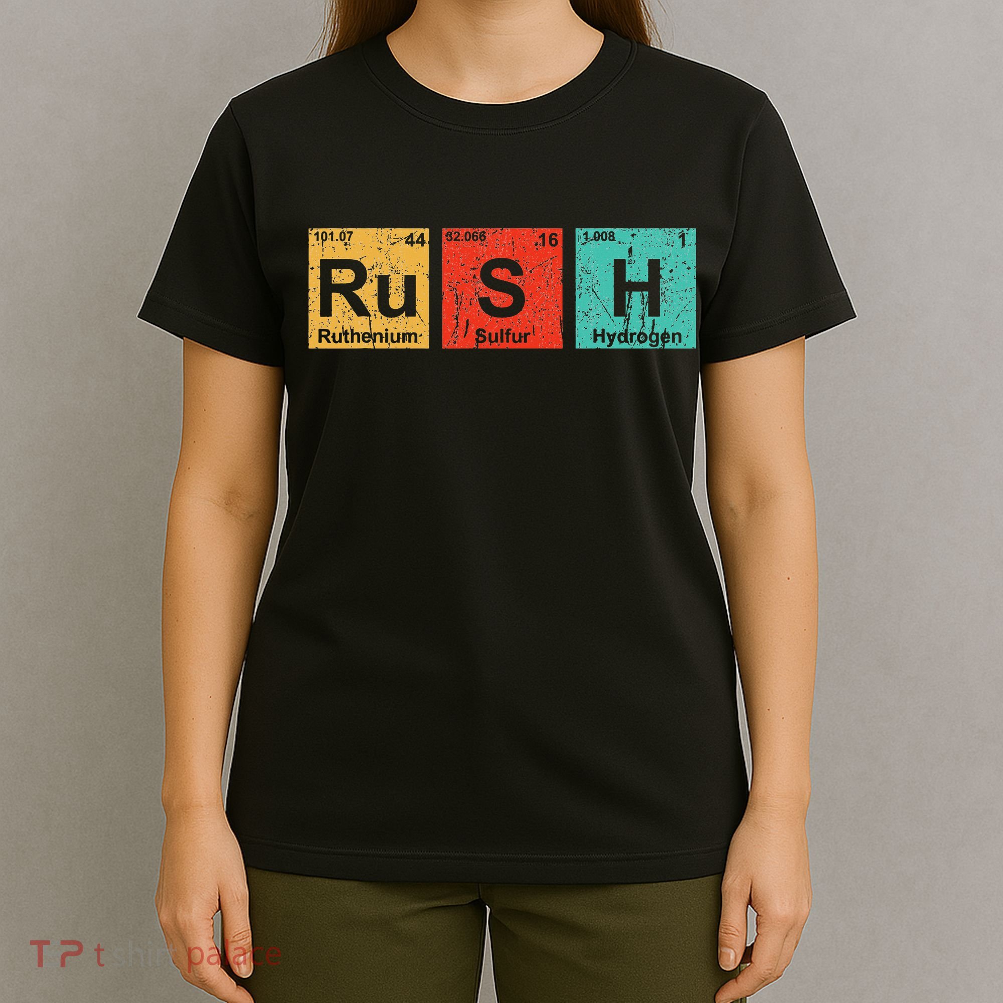 Rush (ru S H) Periodic Table Elements T-Shirt