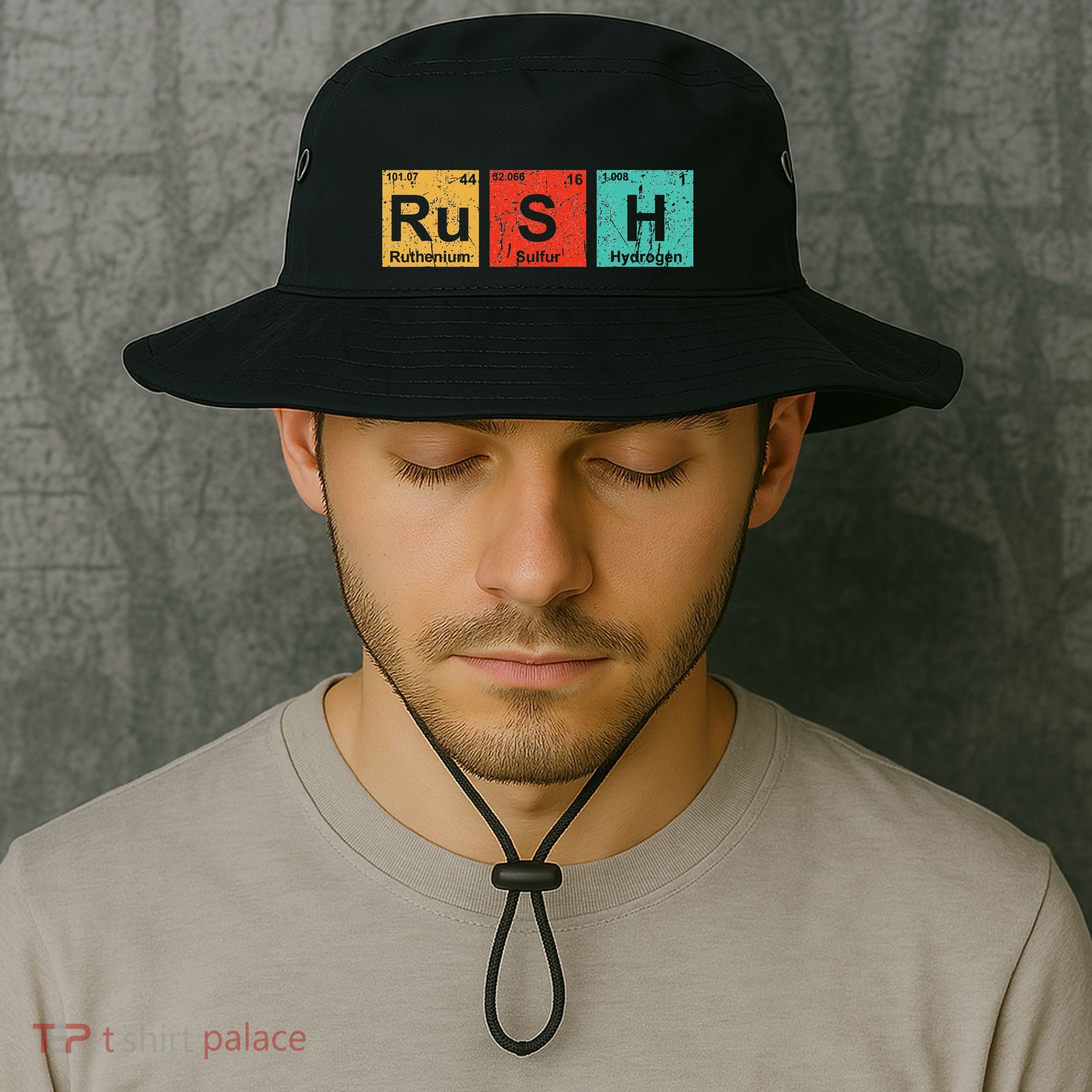 Rush (ru S H) Periodic Table Elements Bucket Hat