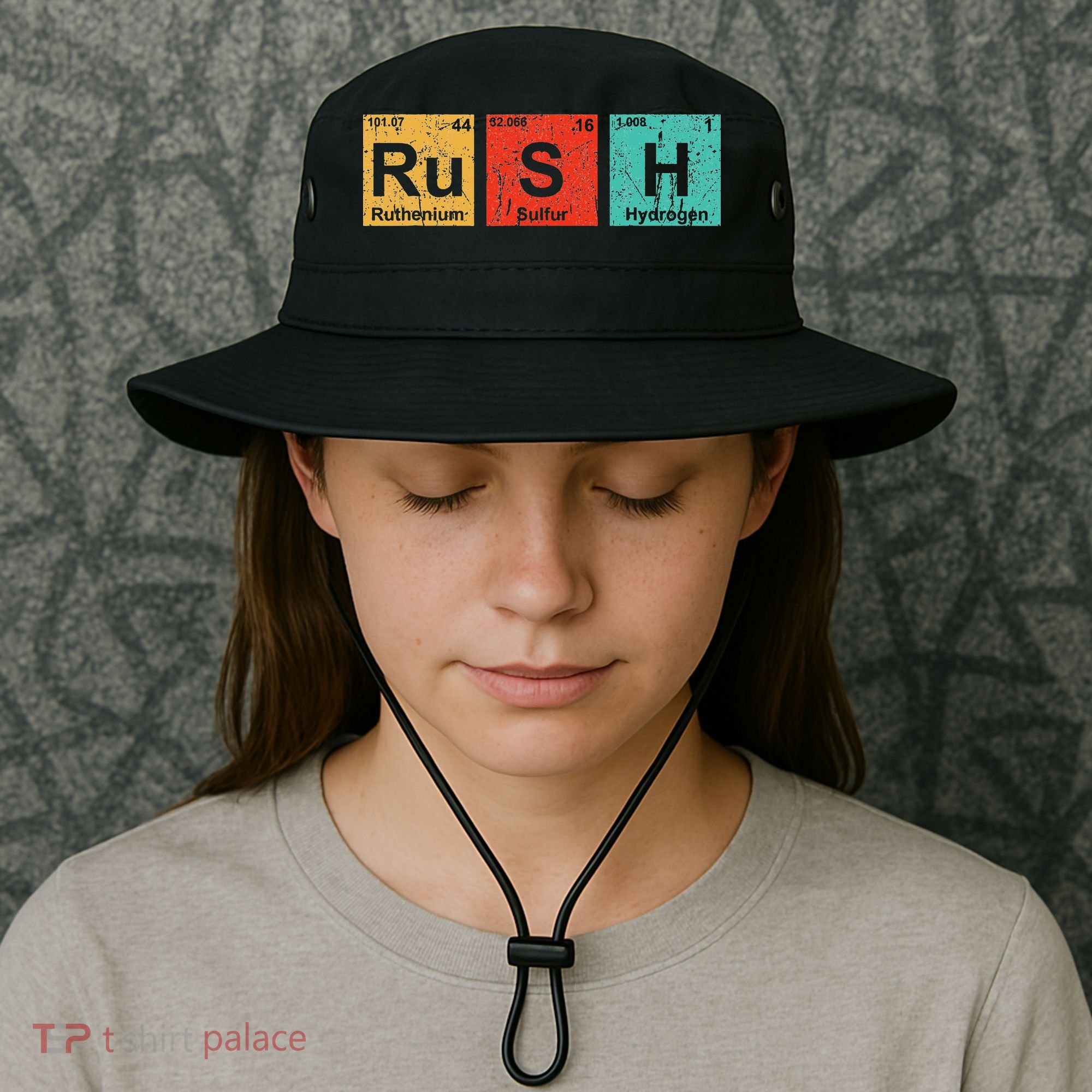 Rush (ru S H) Periodic Table Elements Bucket Hat