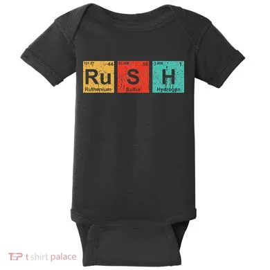 Rush (ru S H) Periodic Table Elements Baby Bodysuit