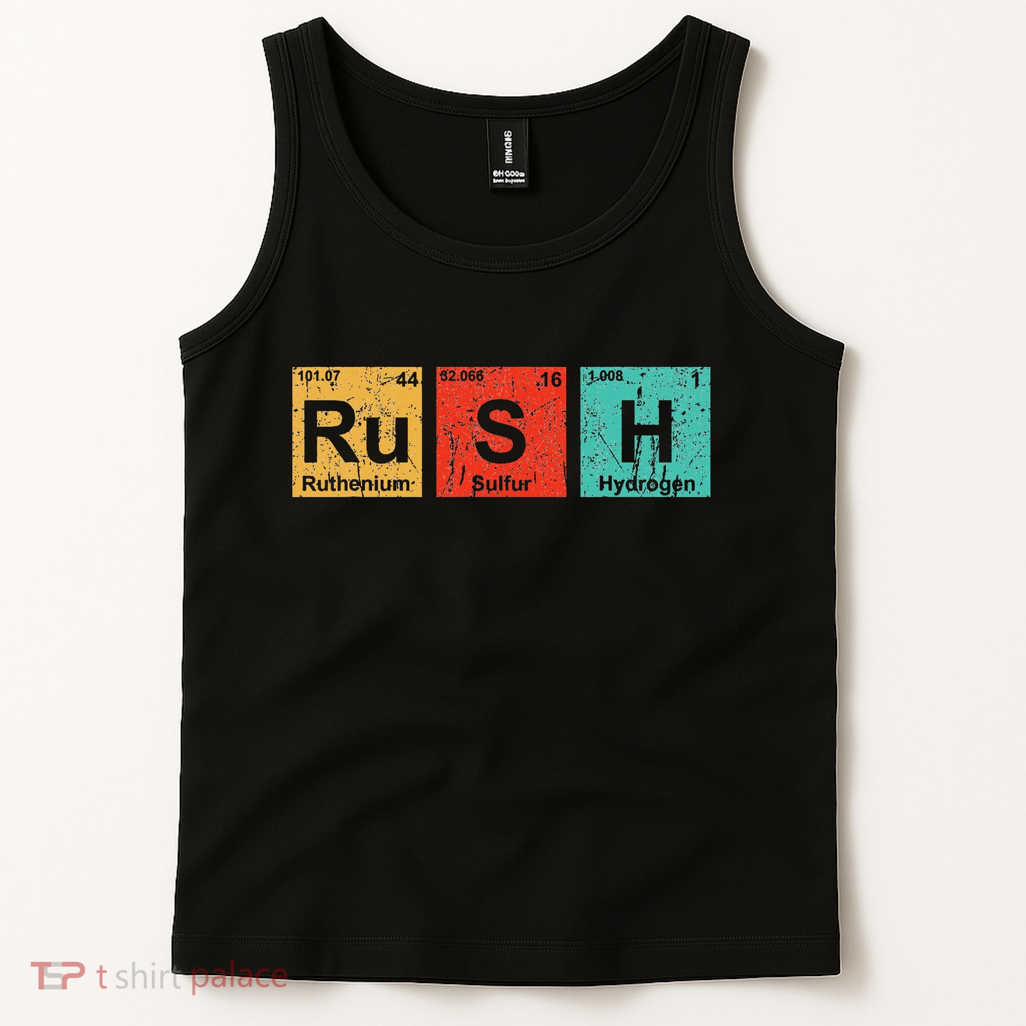 Rush (ru S H) Periodic Table Elements Tank Top