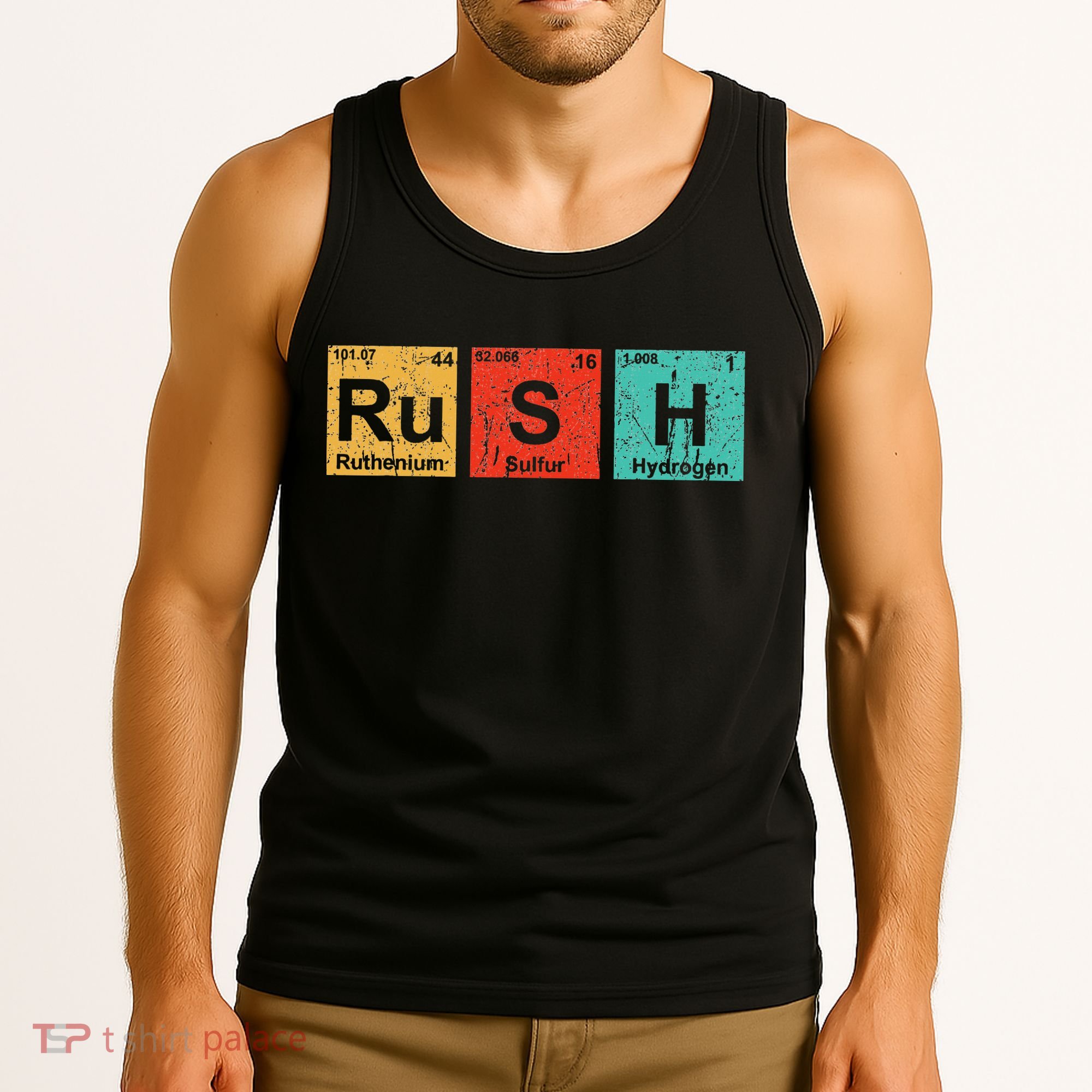 Rush (ru S H) Periodic Table Elements Tank Top