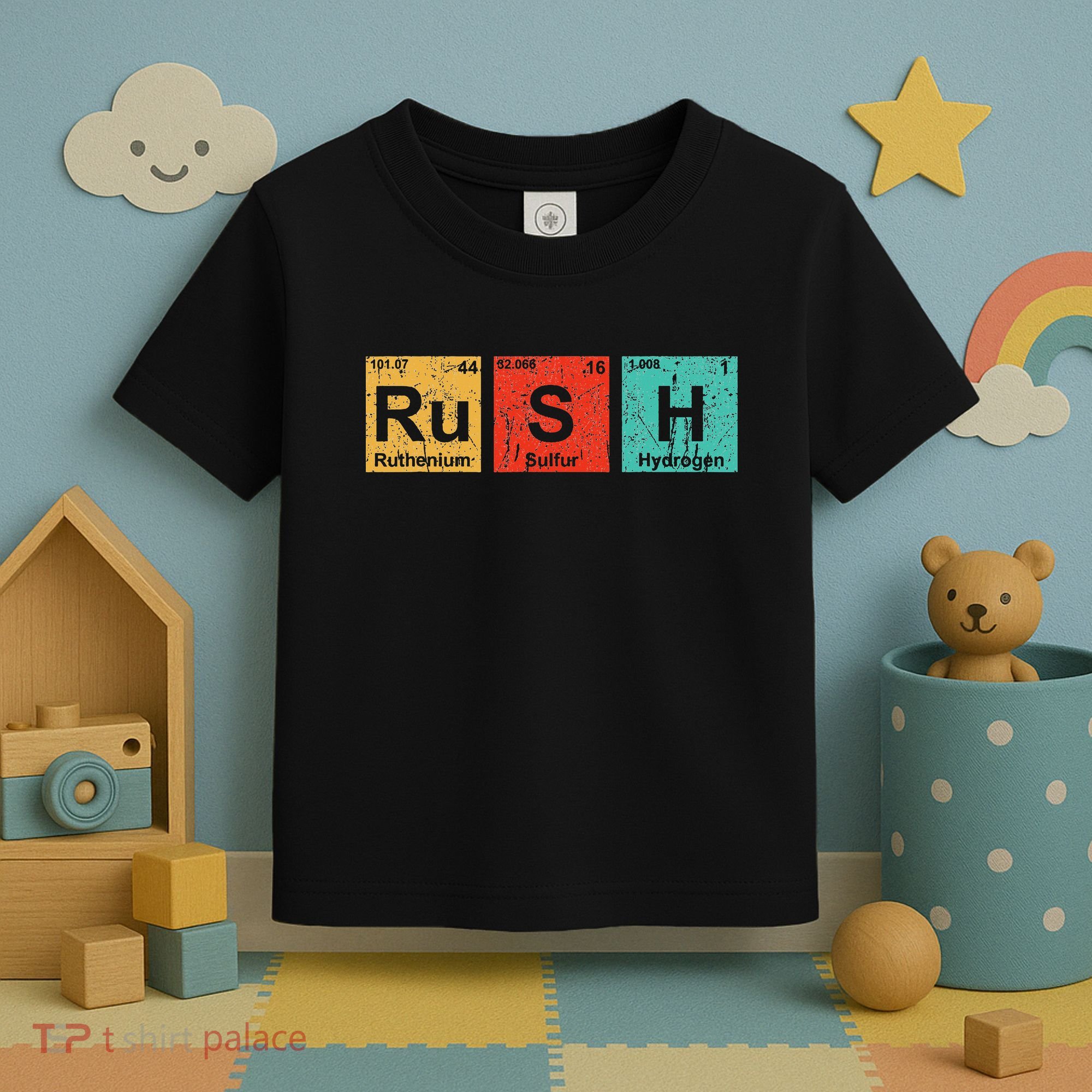 Rush (ru S H) Periodic Table Elements Toddler T-Shirt