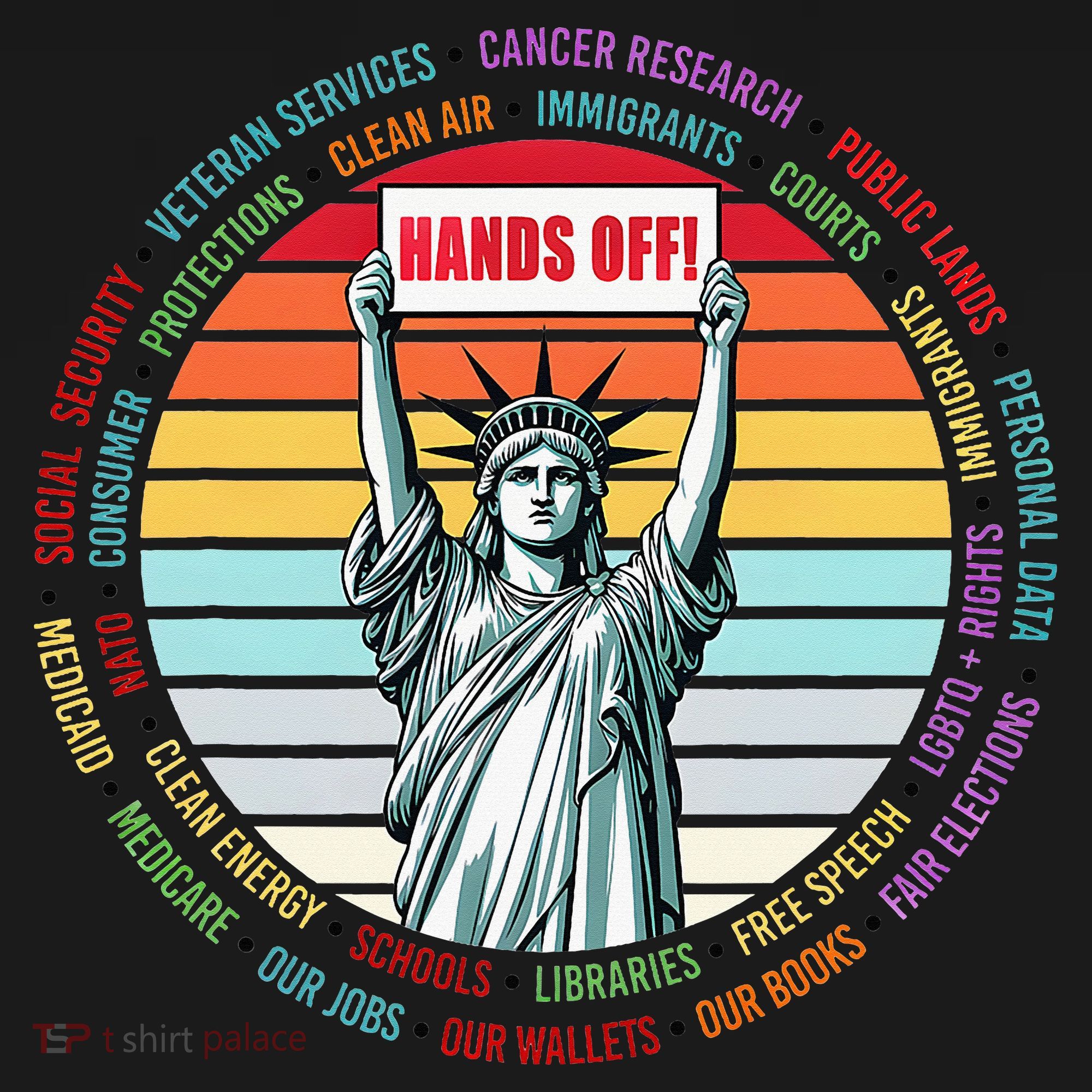 Resist Resistance Statue Of Liberty Hands Off Protest Women's Hoodie