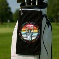 Resist Resistance Statue Of Liberty Hands Off Protest Golf Towel thumb 2