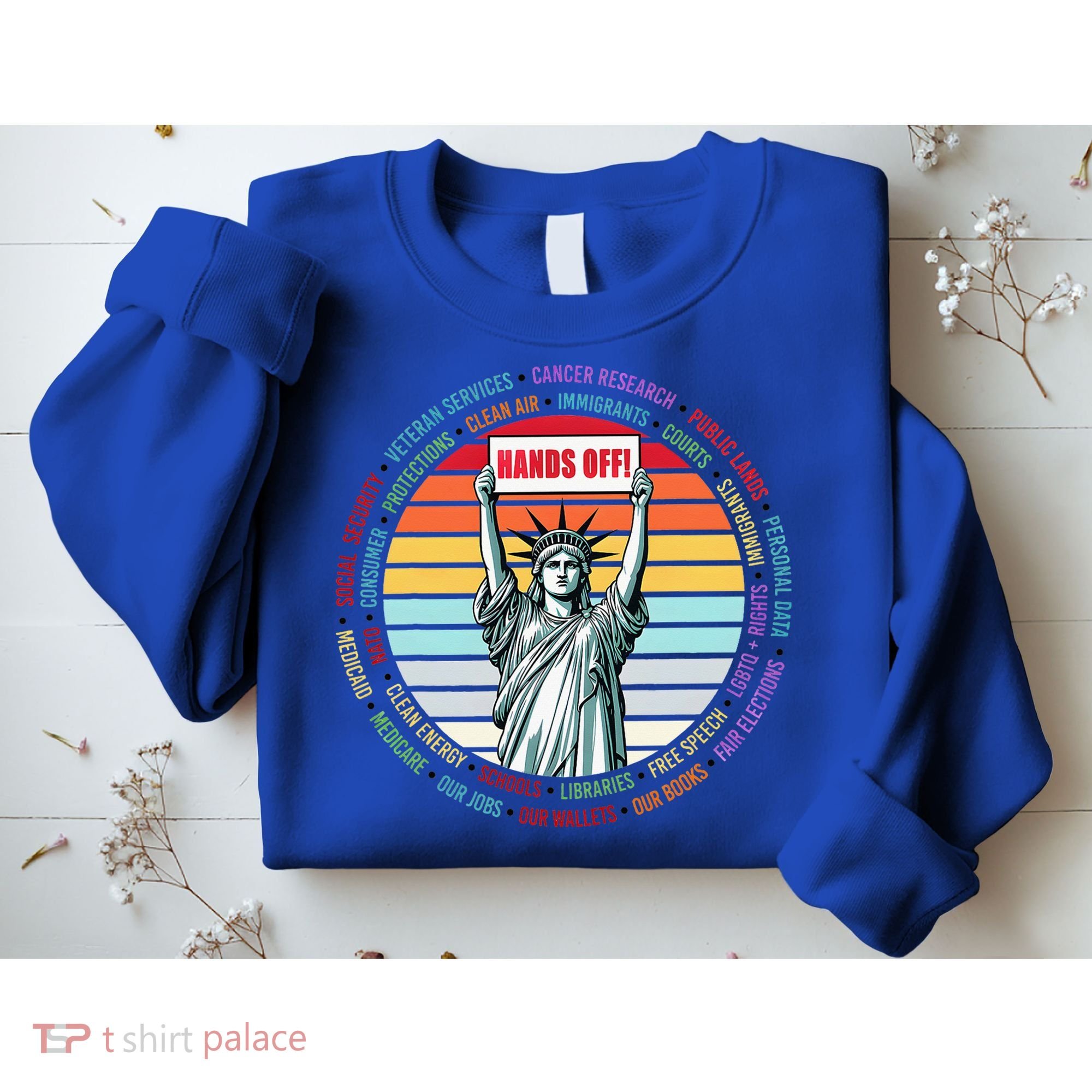 Resist Resistance Statue Of Liberty Hands Off Protest Sweatshirt