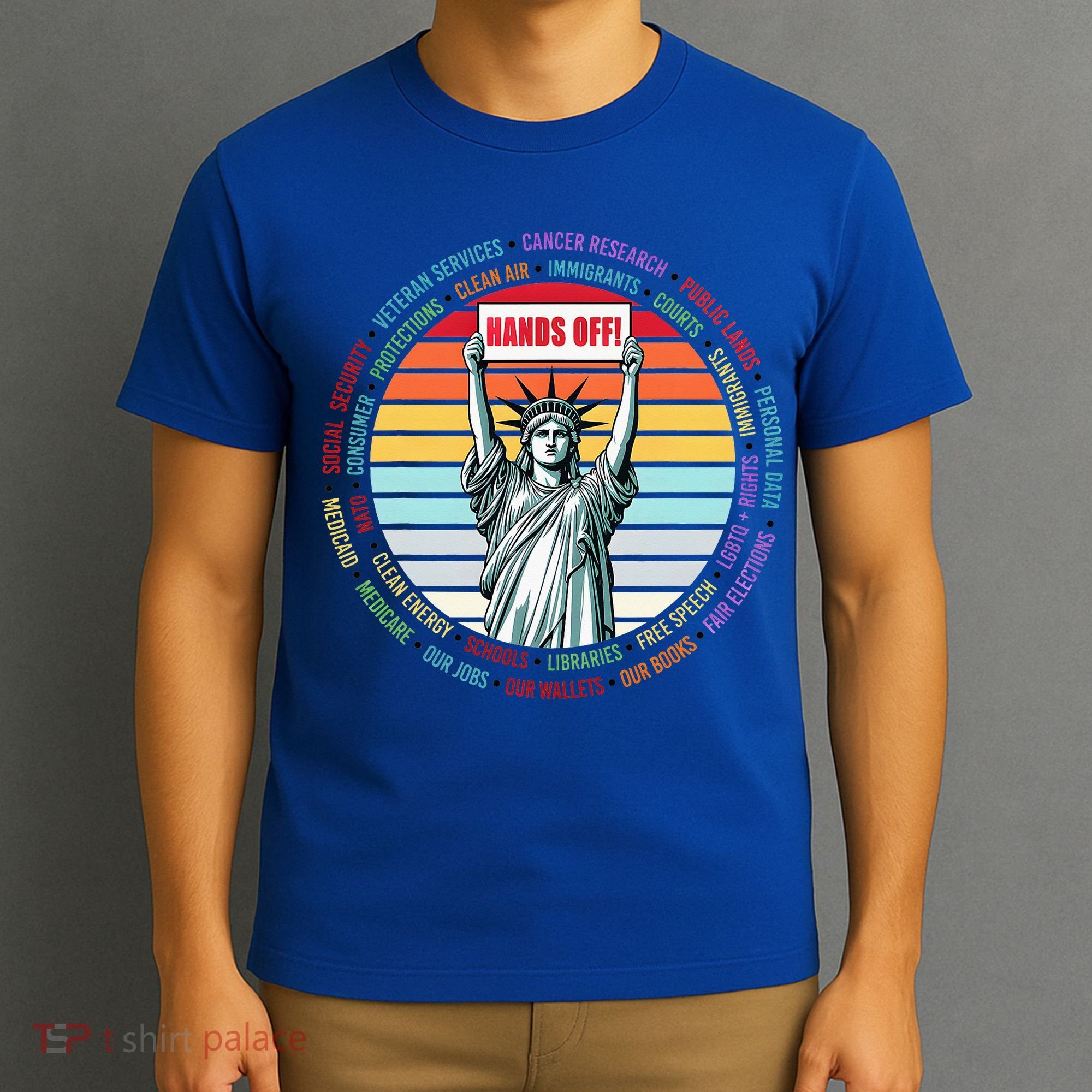 Resist Resistance Statue Of Liberty Hands Off Protest T-Shirt