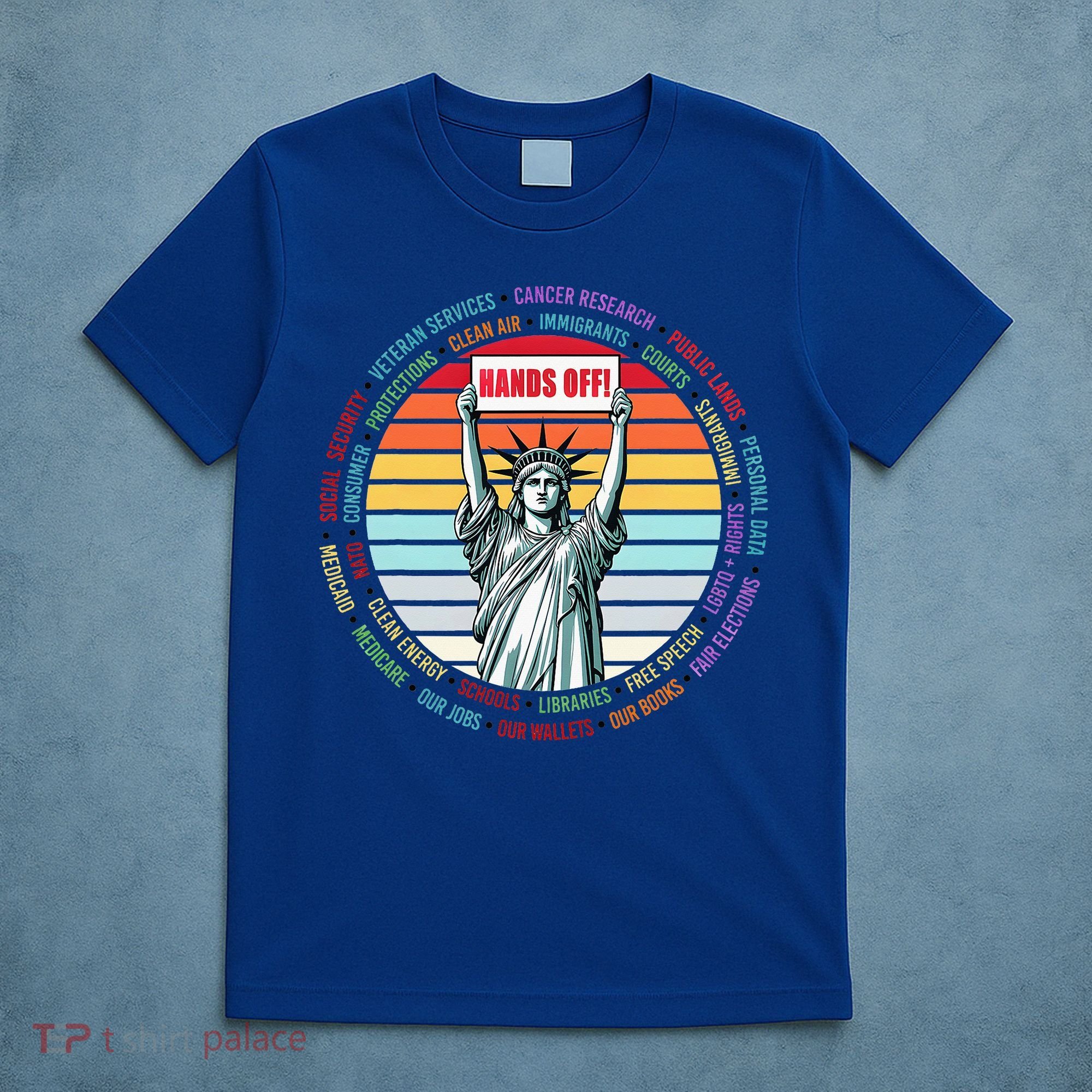 Resist Resistance Statue Of Liberty Hands Off Protest T-Shirt