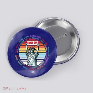 Resist Resistance Statue Of Liberty Hands Off Protest Button