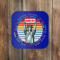 Resist Resistance Statue Of Liberty Hands Off Protest Coaster thumb 0
