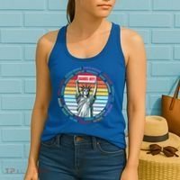 Resist Resistance Statue Of Liberty Hands Off Protest Women's Tank Top thumb 2