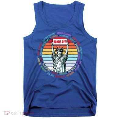 Resist Resistance Statue Of Liberty Hands Off Protest Tank Top