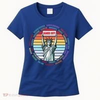Resist Resistance Statue Of Liberty Hands Off Protest Women's T-Shirt thumb 0