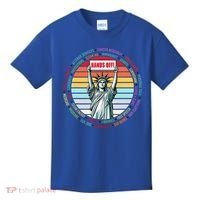 Resist Resistance Statue Of Liberty Hands Off Protest Kids T-Shirt thumb 0
