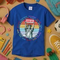 Resist Resistance Statue Of Liberty Hands Off Protest Kids T-Shirt thumb 3