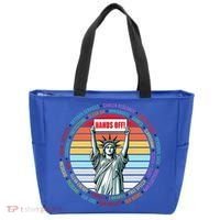 Resist Resistance Statue Of Liberty Hands Off Protest Tote Bag thumb 0
