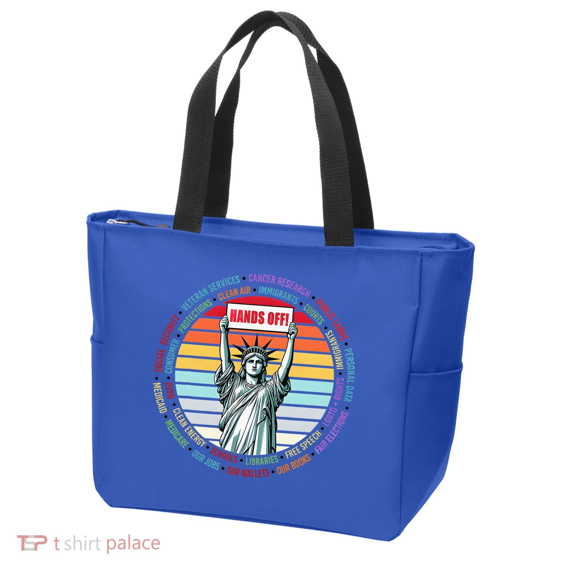 Resist Resistance Statue Of Liberty Hands Off Protest Tote Bag
