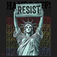 Resist Resistance Statue Of Liberty Hands Off Protest   Women's Sweatshirt thumb 2