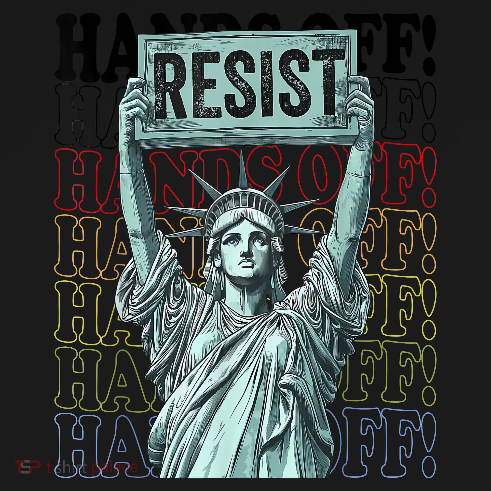 Resist Resistance Statue Of Liberty Hands Off Protest   Tote Bag