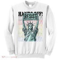 Resist Resistance Statue Of Liberty Hands Off Protest   Sweatshirt thumb 0