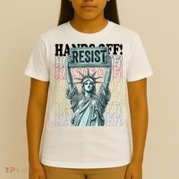 Resist Resistance Statue Of Liberty Hands Off Protest   T-Shirt thumb 4