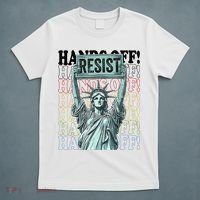 Resist Resistance Statue Of Liberty Hands Off Protest   T-Shirt thumb 5