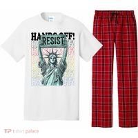 Resist Resistance Statue Of Liberty Hands Off Protest   Pajama Set thumb 0