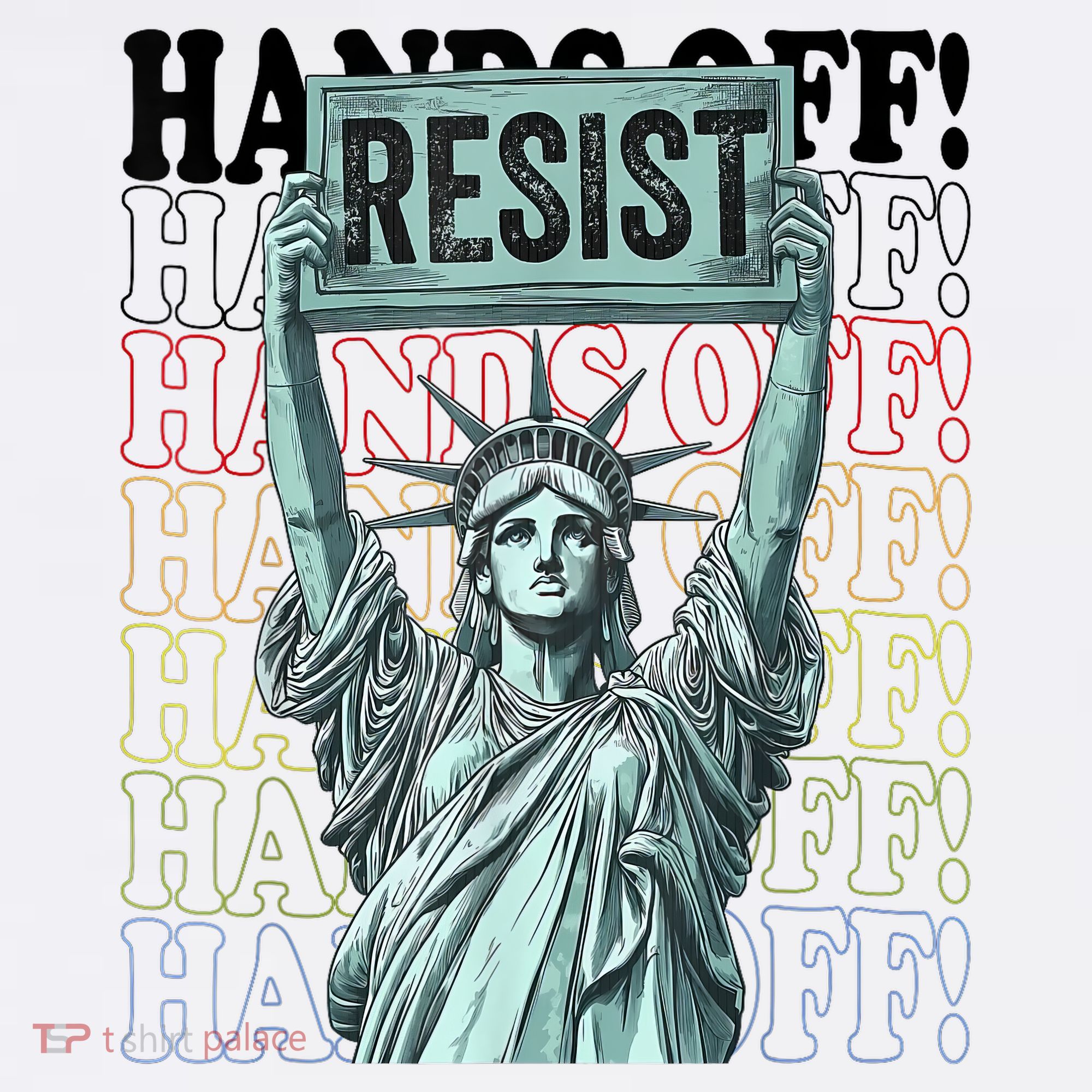 Resist Resistance Statue Of Liberty Hands Off Protest   Women's Hoodie