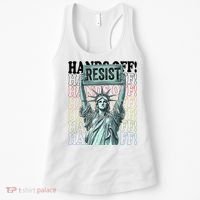Resist Resistance Statue Of Liberty Hands Off Protest   Women's Tank Top thumb 0