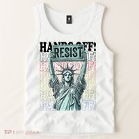 Resist Resistance Statue Of Liberty Hands Off Protest   Tank Top thumb 2
