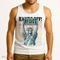 Resist Resistance Statue Of Liberty Hands Off Protest   Tank Top thumb 3
