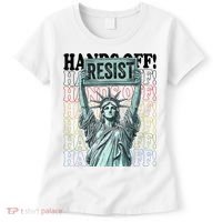 Resist Resistance Statue Of Liberty Hands Off Protest   Women's T-Shirt thumb 0
