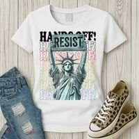 Resist Resistance Statue Of Liberty Hands Off Protest   Women's T-Shirt thumb 3