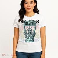 Resist Resistance Statue Of Liberty Hands Off Protest   Women's T-Shirt thumb 4