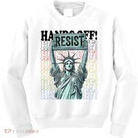 Resist Resistance Statue Of Liberty Hands Off Protest   Kids Sweatshirt thumb 0
