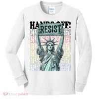 Resist Resistance Statue Of Liberty Hands Off Protest   Kids Long Sleeve Shirt thumb 0
