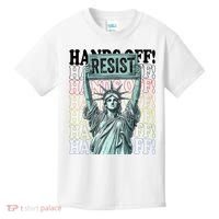 Resist Resistance Statue Of Liberty Hands Off Protest   Kids T-Shirt thumb 0