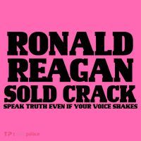 Ronald Reagan Sold Crack  Speak Truth Even If Your Voice Shakes Stripe Pom Pom Beanie thumb 2