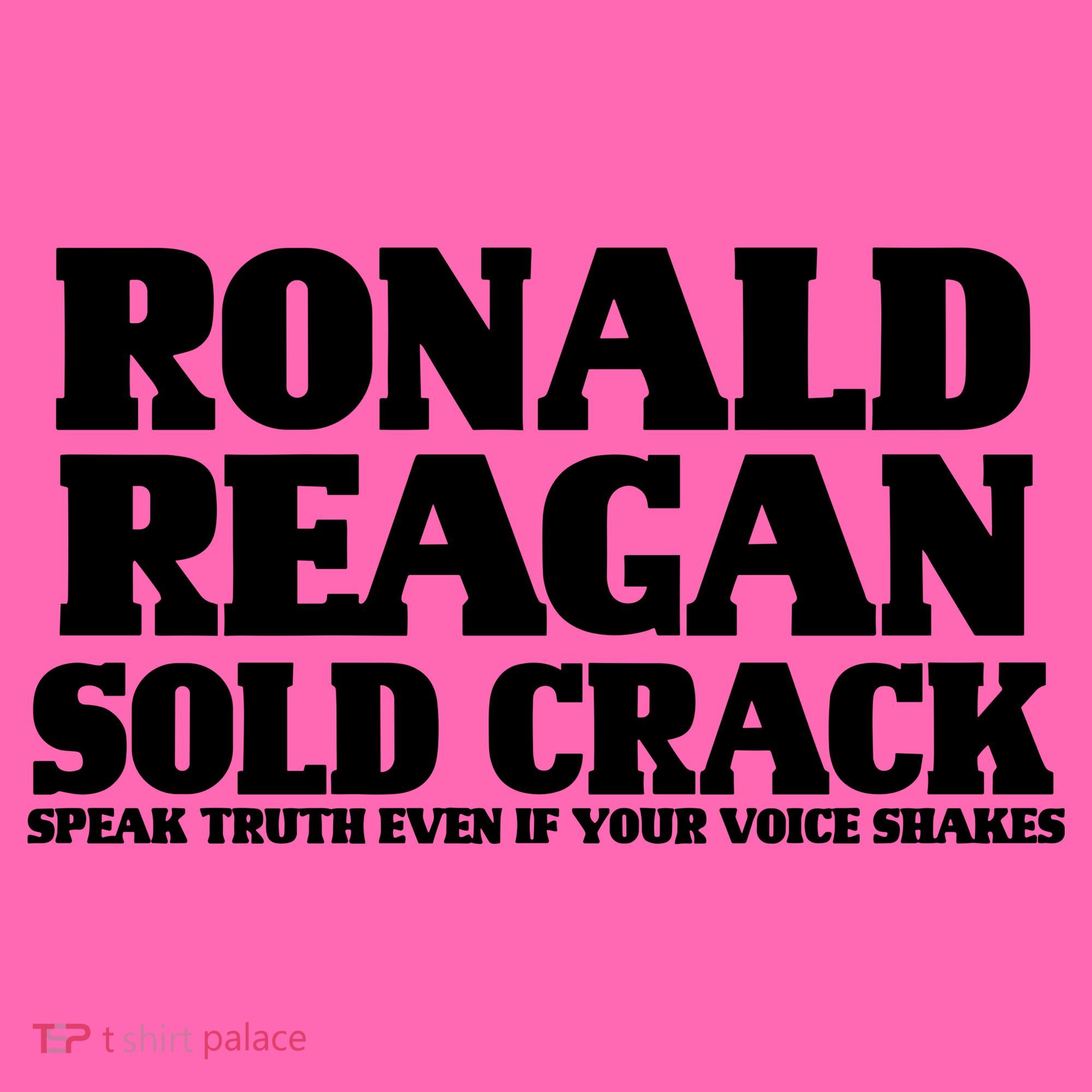 Ronald Reagan Sold Crack  Speak Truth Even If Your Voice Shakes Stripe Pom Pom Beanie