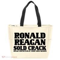 Ronald Reagan Sold Crack  Speak Truth Even If Your Voice Shakes Tote Bag thumb 0