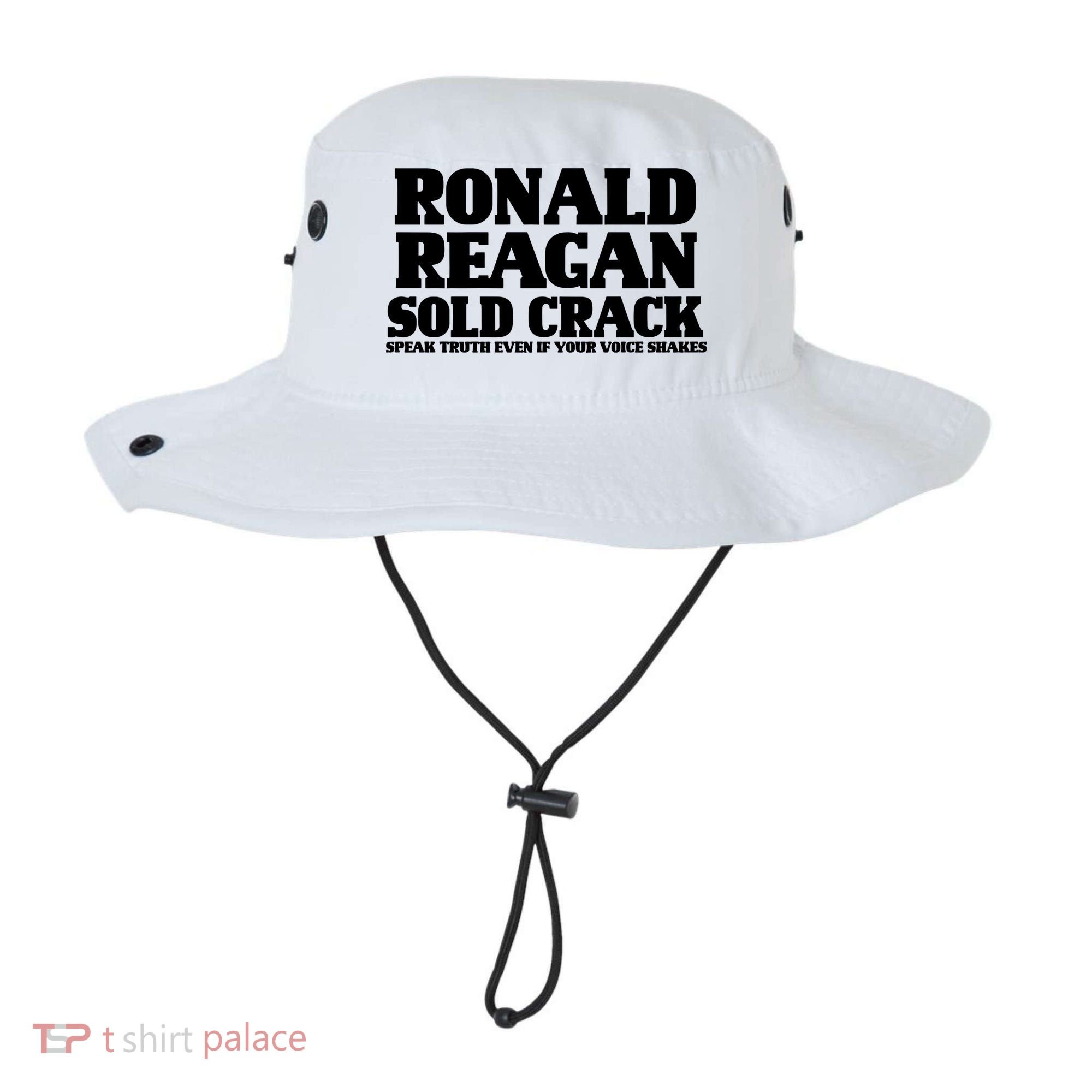 Ronald Reagan Sold Crack  Speak Truth Even If Your Voice Shakes Bucket Hat