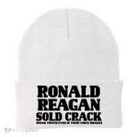 Ronald Reagan Sold Crack  Speak Truth Even If Your Voice Shakes Beanie thumb 0