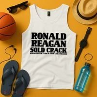 Ronald Reagan Sold Crack  Speak Truth Even If Your Voice Shakes Tank Top thumb 4