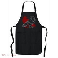 Red Raven Spooky Gothic Animal Forest Bird Black Crow Apron thumb 0