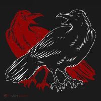 Red Raven Spooky Gothic Animal Forest Bird Black Crow Women's Hoodie thumb 2