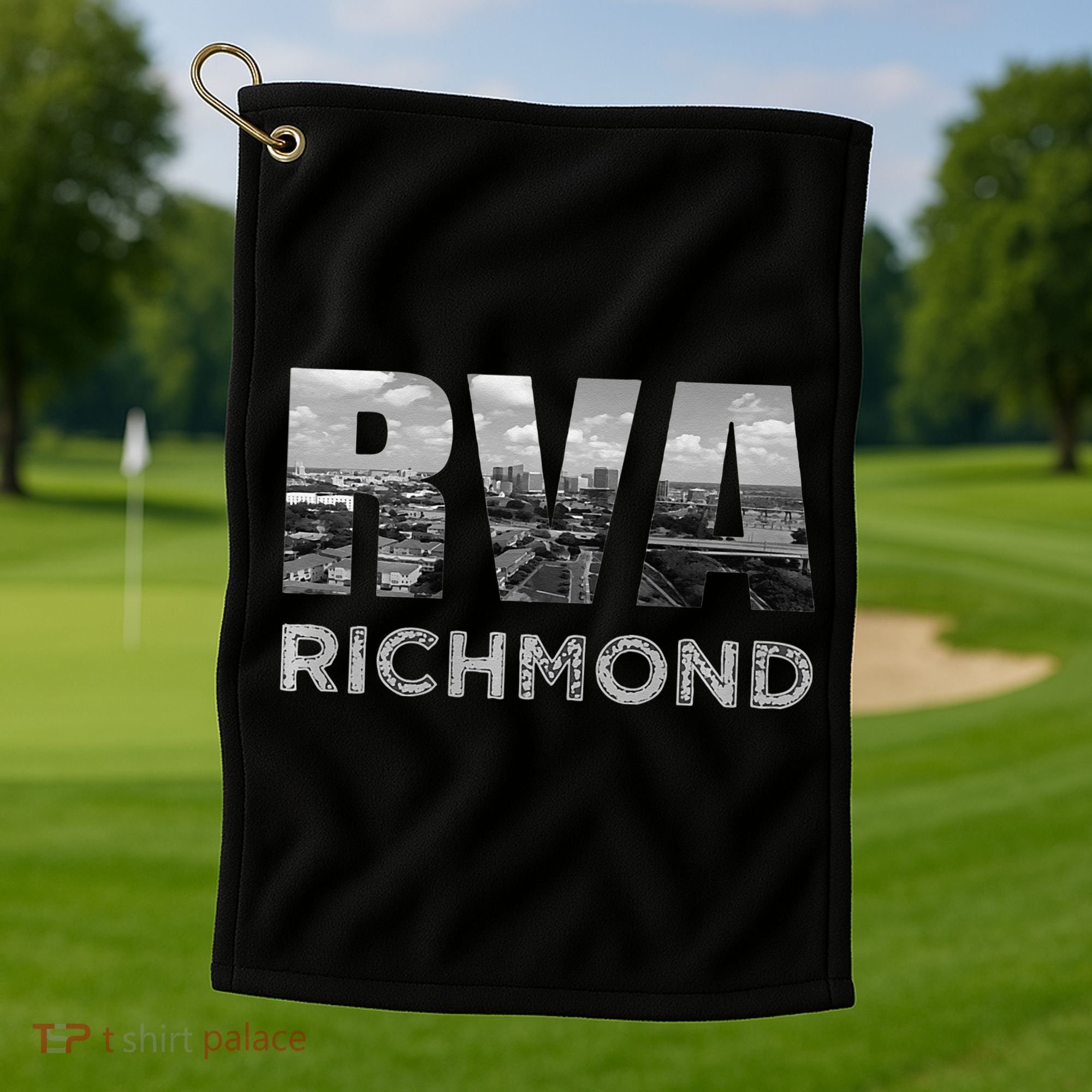 RVA Richmond Skyline Commonwealth Virginia Local Souvenir Golf Towel