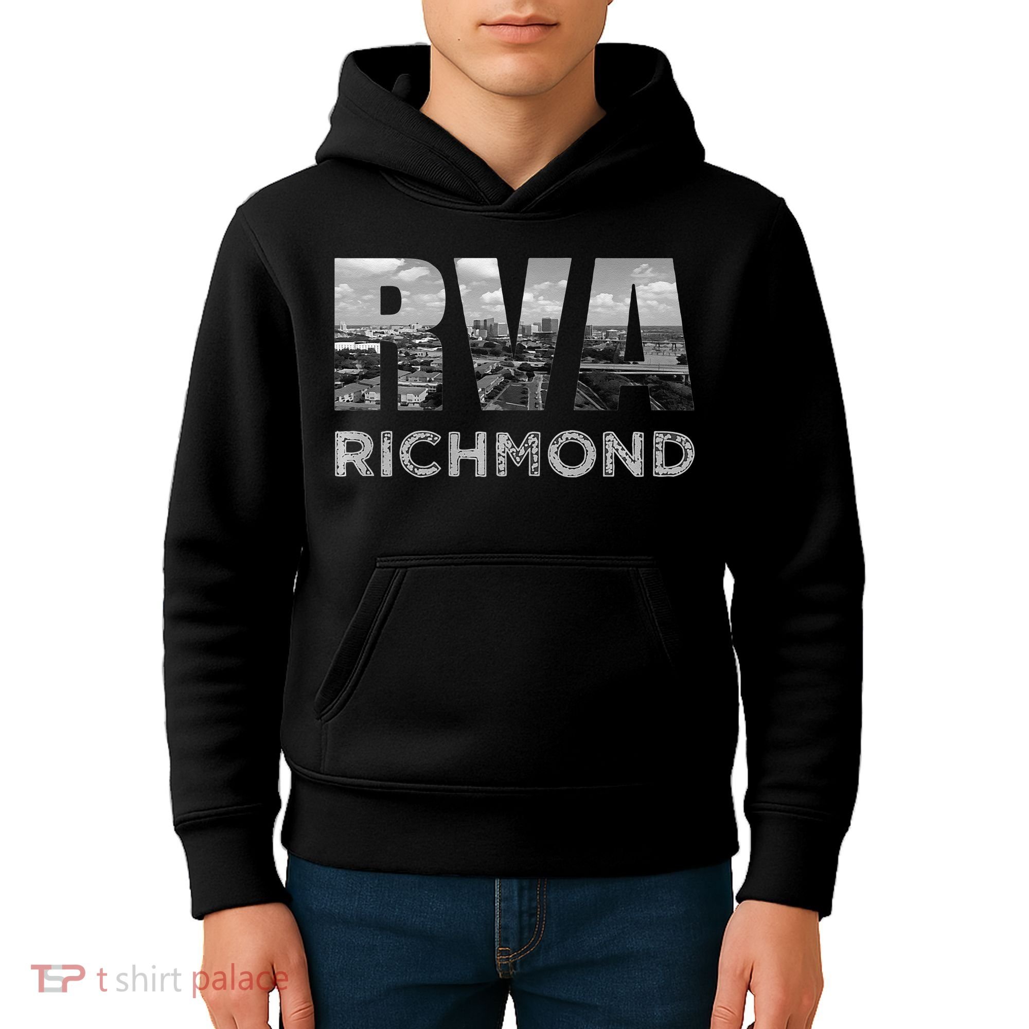 RVA Richmond Skyline Commonwealth Virginia Local Souvenir Kids Hoodie