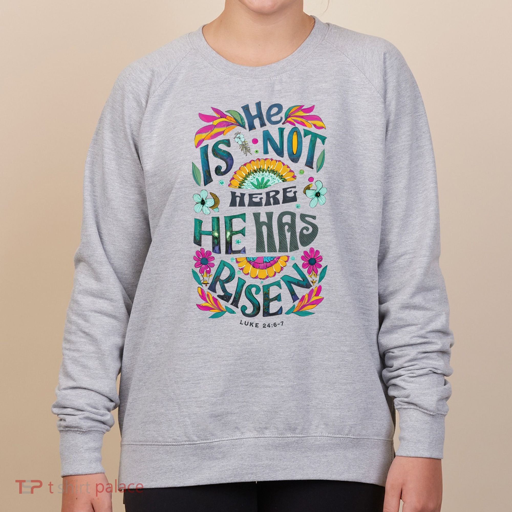 Risen Resurrection Sunday Easter Christian Women's Sweatshirt