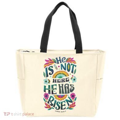 Risen Resurrection Sunday Easter Christian Tote Bag