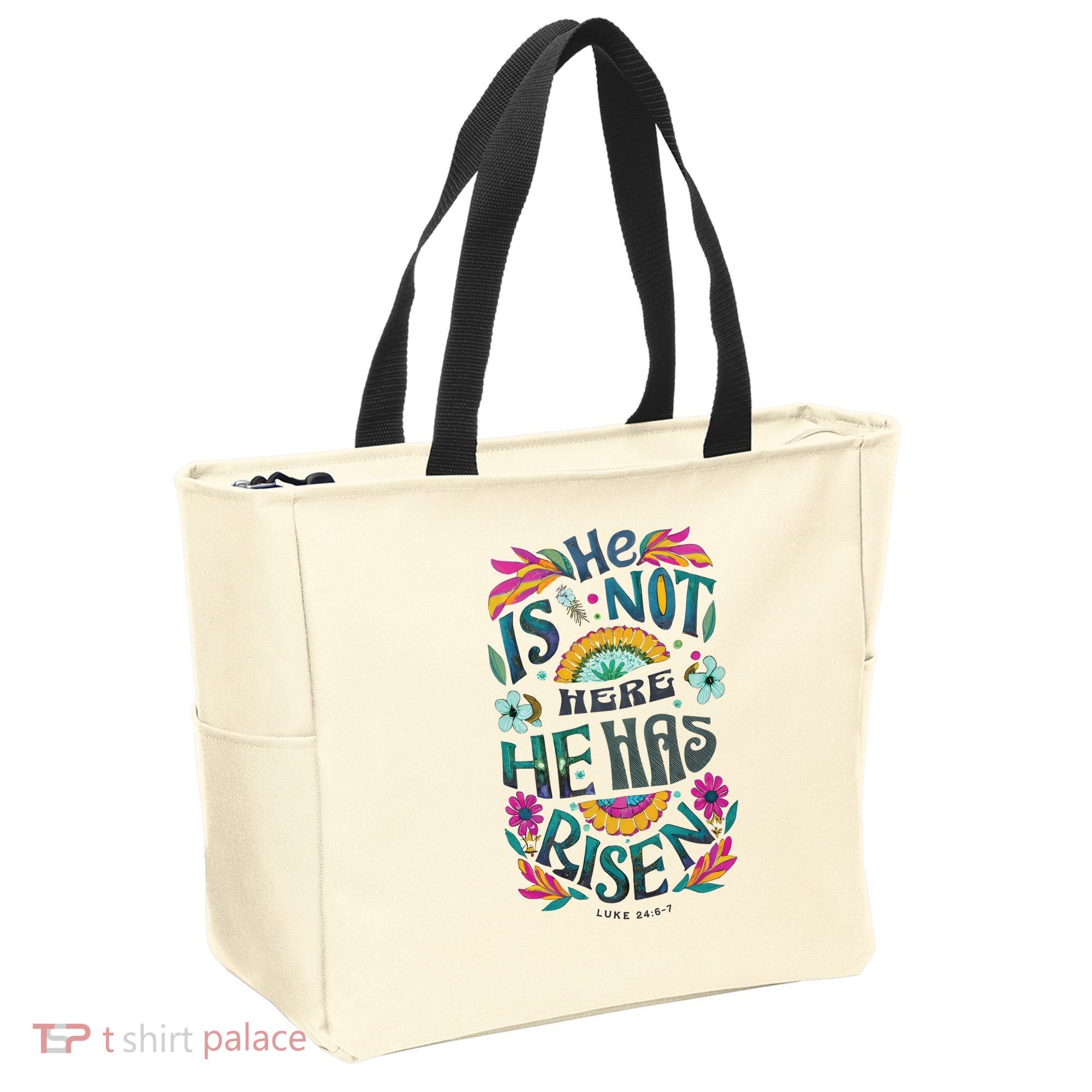 Risen Resurrection Sunday Easter Christian Tote Bag